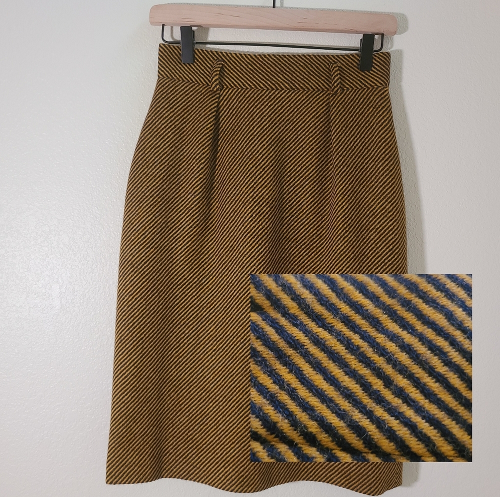 Vintage Jones New York Striped Wool Skirt